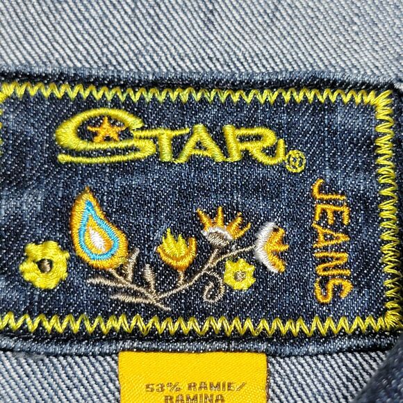 Star Jeans Denim Crop Jacket - Size Small - Picture 5 of 6